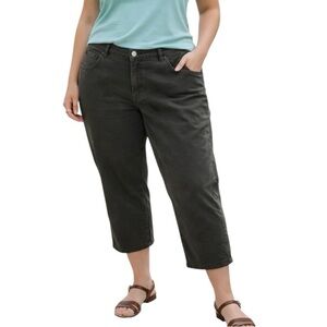 Slink Jeans 16 Curvy Cropped Green Casual Pants Plus Size